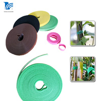 Vente en gros de attaches de jardin réutilisables à double face autocollantes, ajustables, en velcro, de couleur verte