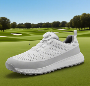 <span class=keywords><strong>Chaussures</strong></span> <span class=keywords><strong>de</strong></span> <span class=keywords><strong>golf</strong></span> respirantes confortables pour hommes avec bouton <span class=keywords><strong>de</strong></span> clou fixe supérieur en maille et design sportif antidérapant prix d'usine - Product Image 5