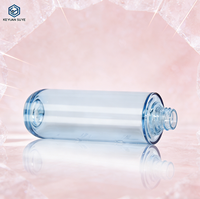 Flacon cosmétique en PET à paroi épaisse de 80 ml, 100 ml, 120 ml, aspect verre, pour lotion ou toner, avec pompe et bouchon anti-poussière