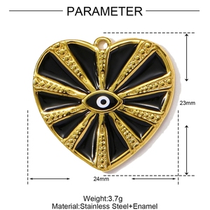 จี้รูปผีเสื้อสแตนเลสสตีลงานแฮนด์เมดระดับไฮเอนด์ ดีไซน์ดอกไม้ประดับดวงตา สวยงามน่ารัก เหมาะสำหรับทำเครื่องประดับแฟชั่น - Product Image 4