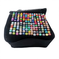 168 Colors Alcohol Based Marker Pens Set Permanent Colored Drawing Sketch Markers with Zipper Pouch for Paper