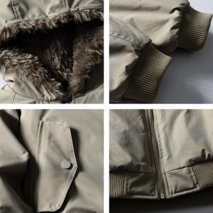 <span class=keywords><strong>Veste</strong></span> matelassée en polyester rembourrée chaude de style américain, <span class=keywords><strong>kaki</strong></span> noir, hiver, capuche en fourrure, montagne, <span class=keywords><strong>aigle</strong></span>, pour hommes - Product Image 4