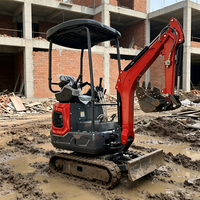 Excavatrice sur chenilles durable QS-12 avec moteur Koop, moteur à essence haute efficacité pour l'aménagement paysager, la construction agricole et la rénovation