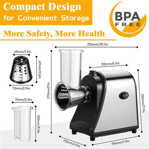 Robot culinaire électrique en acier inoxydable 500W, trancheuse et hachoir à légumes pour papaye verte et <span class=keywords><strong>carottes</strong></span> - Product Image 5