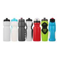 Bouteille d'eau de sport en plastique 650ml/750ml avec logo personnalisé étanche, double paroi, verres de salle de sport et de voyage vente en gros