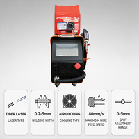 Mini soudeuse laser à air refroidi 1500W 2000W 3000W, portable 4 en 1, soudeuse, nettoyeur, découpeuse avec source Raycus