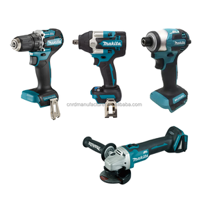 <span class=keywords><strong>Kit</strong></span> Combinado <span class=keywords><strong>Makita</strong></span> de 18V, Juego de 4 Herramientas Eléctricas Inalámbricas sin Escobillas: Llave de Impacto, Taladro Atornillador, Amoladora Angular - Product Image 1