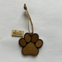 Nouvelles décorations de Noël pour animaux de compagnie : ornements commémoratifs en forme de patte de chien avec ailes