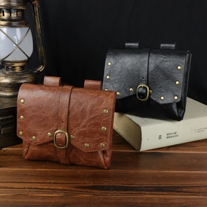 Borsa da Cintura in Pelle PU con Rivetti Medievali, Marsupio Vintage Rinascimentale da Pirata Mercenario LARP, Sacchetto Portaoggetti Staccabile - Product Image 1