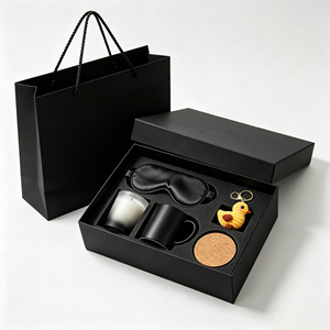 Custom Luxury 5 in 1 Gift Set With Embroidered <b>Eye</b> <b>Mask</b> Scented Candle Mug Personalized Branding for Employee Welcome Kit - Product Image 3