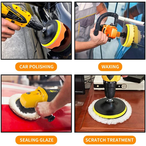 Car <b>Polishing</b> Sponge <b>Pads</b> Kit Foam <b>Pad</b> Buffer Kit <b>Polishing</b> Machine Wax <b>Pads</b> for Auto Motorcycle Motor Vehicle Removes Scratches - Product Image 1