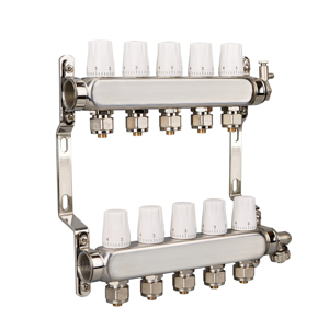 Collettore per <span class=keywords><strong>Riscaldamento</strong></span> <span class=keywords><strong>a</strong></span> <span class=keywords><strong>Pavimento</strong></span> in Acciaio Inox con Flussometro <span class=keywords><strong>a</strong></span> 2 3 4 5 Porte Sistema Idrico Durevole di Alta Qualità Zhejiang Kaibeili - Product Image 4