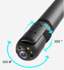 เครื่องตรวจจับชีวิตแบบ 4K พร้อมกล้องตรวจสอบแบบเปลี่ยนได้ 3 แบบสำหรับการตรวจสอบวิดีโอหลายช่องทาง ระบบตรวจสอบเสาโทรทรรศน์แบบ Wifi PTZ ความละเอียด 4K - Product Image 3
