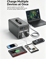 Station d'alimentation portable 2000W, batterie lithium-ion, stockage d'énergie solaire, écran LED, multi-ports, générateur de camping en plein air, modèle MP7