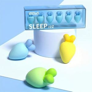 Tapones de silicona reutilizables y lavables con estuche, 3 pares por paquete, tapones para dormir con reducción de ruido para niños y adultos - Product Image 1