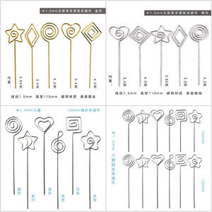 คลิปเมโมโฟโต้การ์ดชื่อแฟนซี,อุปกรณ์เสริมเค้กดินเหนียวลูกปัด DIY อุปกรณ์หนีบกระดาษโน้ตโลหะ - Product Image 5