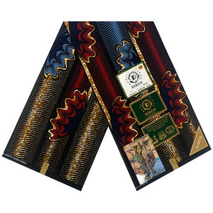 عرض خاص ورق تغليف قماش طباعة شمع أفريقي حقيقي قطن قماش مطبوع شمع أفريقي قماش أنقرة 6 ياردات - Product Image 4