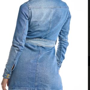 Chaqueta Vaquera Personalizada, Nueva, Moderna y en Oferta, Vestido Vaquero Informal y Moderno de Manga Larga, Vestido de Verano para Mujer - Product Image 3