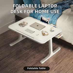 Bureau d'ordinateur portable pliable en panneau de particules Huaxin, petite table d'écriture pour étudiant - Idéal pour dortoir et usage domestique - Product Image 2