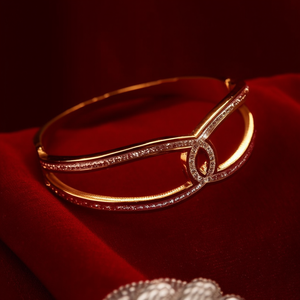 BBBA-04063 Fashionable Cuff Bangles Gold Plated with <b>Crystal</b> & Rhinestone Elegant and Stylish Party Accessories for Women - Product Image 3