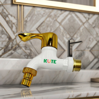 Robinet Mitigeur Populaire KT-168 pour Lavabo en Plastique et Cuisine, en ABS PVC Doré et Fer, à Filetage Mâle, pour le Marché Moyen-Oriental