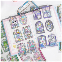 Autocollants pour fenêtres en verre teinté Shanle : autocollants transparents mignons de dessins animés pour scrapbooking, marque-pages et décoration DIY