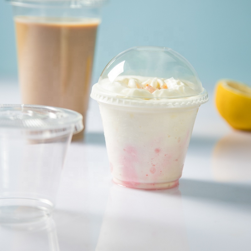 8oz Disposable Drinking Cup PET Plastic Dessert Cups 250ml
