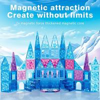 Ventes chaudes, lot de 80 pièces, blocs de construction magnétiques 3D, jouets éducatifs pour enfants, diamants, vente directe d'usine, matière plastique