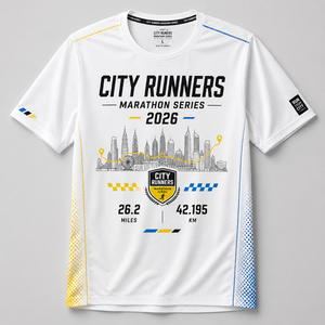 Camiseta Personalizada para Maratón de 26.2 Millas, Secado Rápido, Ropa Deportiva para Eventos Urbanos, Venta al Por Mayor OEM - Product Image 2