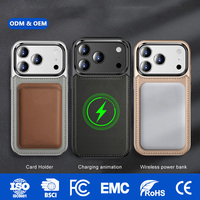 Coque de téléphone de luxe magnétique en TPU+PC+Cuir pour iPhone 15 16 17 18 Pro/Pro Max avec 120 aimants – Vente en gros °   Support d'objectif rotatif