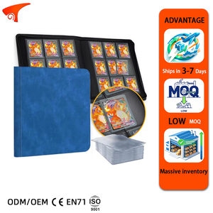 Classeur Torson Toploader 9 poches pour cartes TCG Yugioh – Classeur de collection 216 cartes avec couverture en PU – Classeur de cartes à collectionner Top Loaders - Product Image 1