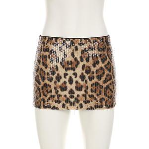 Женский комплект из 2 предметов с блестками и леопардовым принтом - Product Image 4