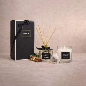 Coffret Cadeau de Bougies Parfumées en Cire de Soja Premium AIKUN Personnalisé Boîte Luxe pour Anniversaire Saint-Valentin Diwali - Diffuseur à Bâtonnets en Gros - Product Image 3