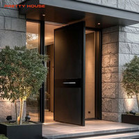 Puerta de Entrada Doble Moderna de Aluminio para Exteriores con Aislamiento Térmico e Impermeable para Viviendas y Uso Comercial
