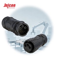 Connecteur hybride étanche à baïonnette mâle/femelle 50A 10A M40 3+9 broches IP67 pour système de contrôle d'automatisation personnalisé
