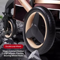 Poussette Bébé Allemande Luxe Léger Confortable Utilisable Assise ou Allongée Légère Bidirectionnelle Haute Vue Pliable Amortissante