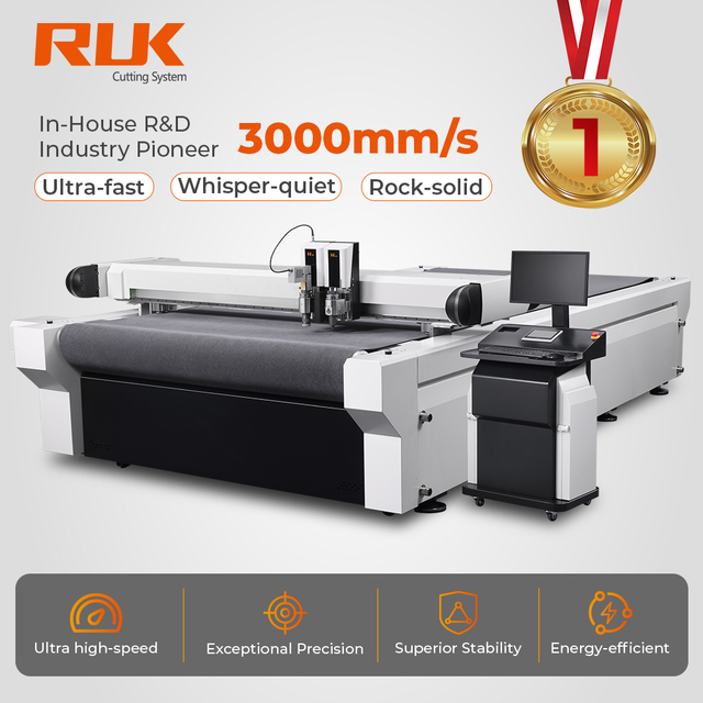 RUK F1Plus Economic Digital Acoustic Panel Knife Cutting Machine Compound Rubber Styrofoam CNC Cutter Low MOQ 1PC