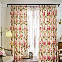 Tela de Cortina Estampada 100% Poliéster, Diseño de Hojas Botánicas, Verde Salvia, Tela para Cortinas al por Mayor