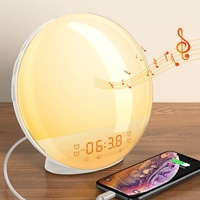 Despertador Inteligente con Luz Nocturna para Niños, Despertador Analógico Retro LED con Simulación de Amanecer, Reloj Despertador para Levantarse