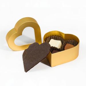 Custom Luxury Royal Modern Style Small Heart Shaped Chocolate <b>Wrapping</b> Box with Window - Product Image 3