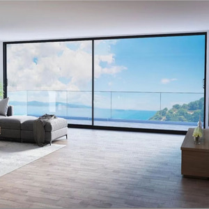 Cửa trượt cách âm hai lớp và cửa sổ trượt được phê duyệt bão đẩy và kéo cửa sổ nhôm cách nhiệt - Product Image 1