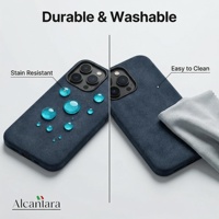 Coque de téléphone portable en gros pour iPhone 15 Pro Max, en Alcantara italien de qualité supérieure, avec cadre de caméra métallique entièrement recouvert et fonction magnétique