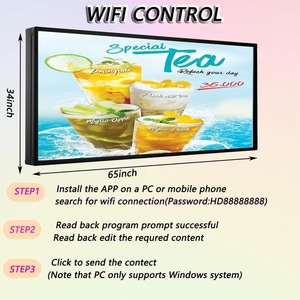 Panneau d'affichage rectangulaire étanche WiFi USB contrôle couleur programmable LED panneau de défilement personnalisé vidéo publicité entreprise - Product Image 5