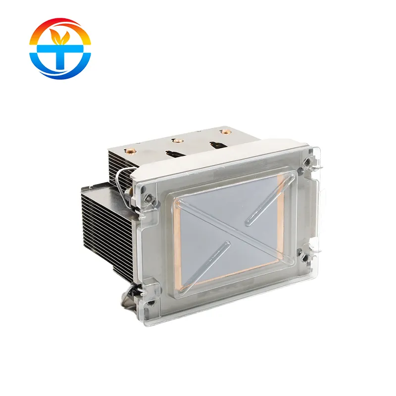 300W 2u Vierkante Aluminium Server Heatsink Met Cooper Heatpipe Hoge Efficiëntie Aluminium Profielen