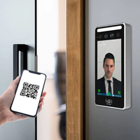 Nuevo 5 pulgadas biométrico Visible cara tarjeta tiempo asistencia y Control DE ACCESO TCP/IP WIFI código QR Palma reconocimiento Facial Software gratuito