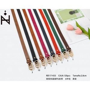 Cinturino in PU con fibbia a chiusura a scatto, 2,8 cm, CINTURONES - Product Image 2