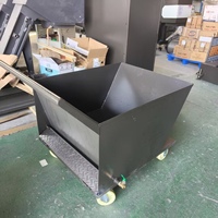Chariot basculant pour copeaux de découpe en acier inoxydable, collecteur de déchets de moteur et de roulements pour machine-outil CNC, chariot de vidage industriel