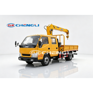 Camion grue JMC 6,5T 4x2 avec grue télescopique de 2,8T et double cabine pour la manutention et le transport de marchandises - Product Image 1