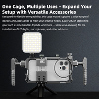 Kit de vlogging cadre portable caméra Cage support de montage Smartphone vidéo Rig stabilisateur poignée poignée