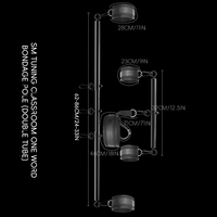 Ensemble d'accessoires BDSM, menottes de conditionnement réglables noires 60 cm, jouets sexuels pour couples adultes, SM, menottes de bondage pour les mains attachées derrière le dos